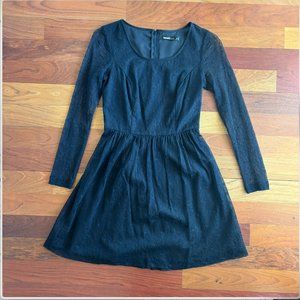Kensie - Long Sleeve Black Lace Dress (Size 4)